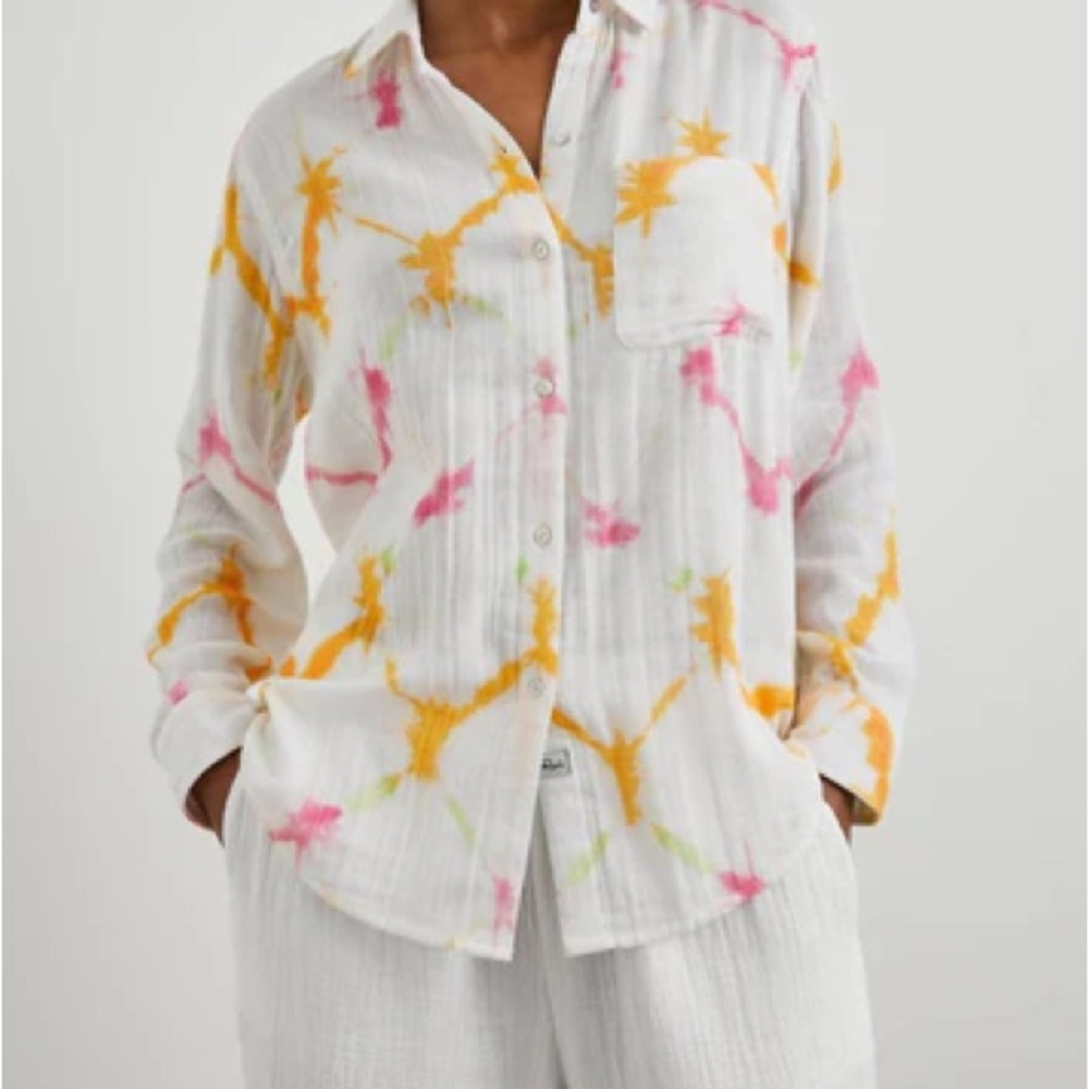 Rails Gauzy Tie-Dye Button-Up Shirt